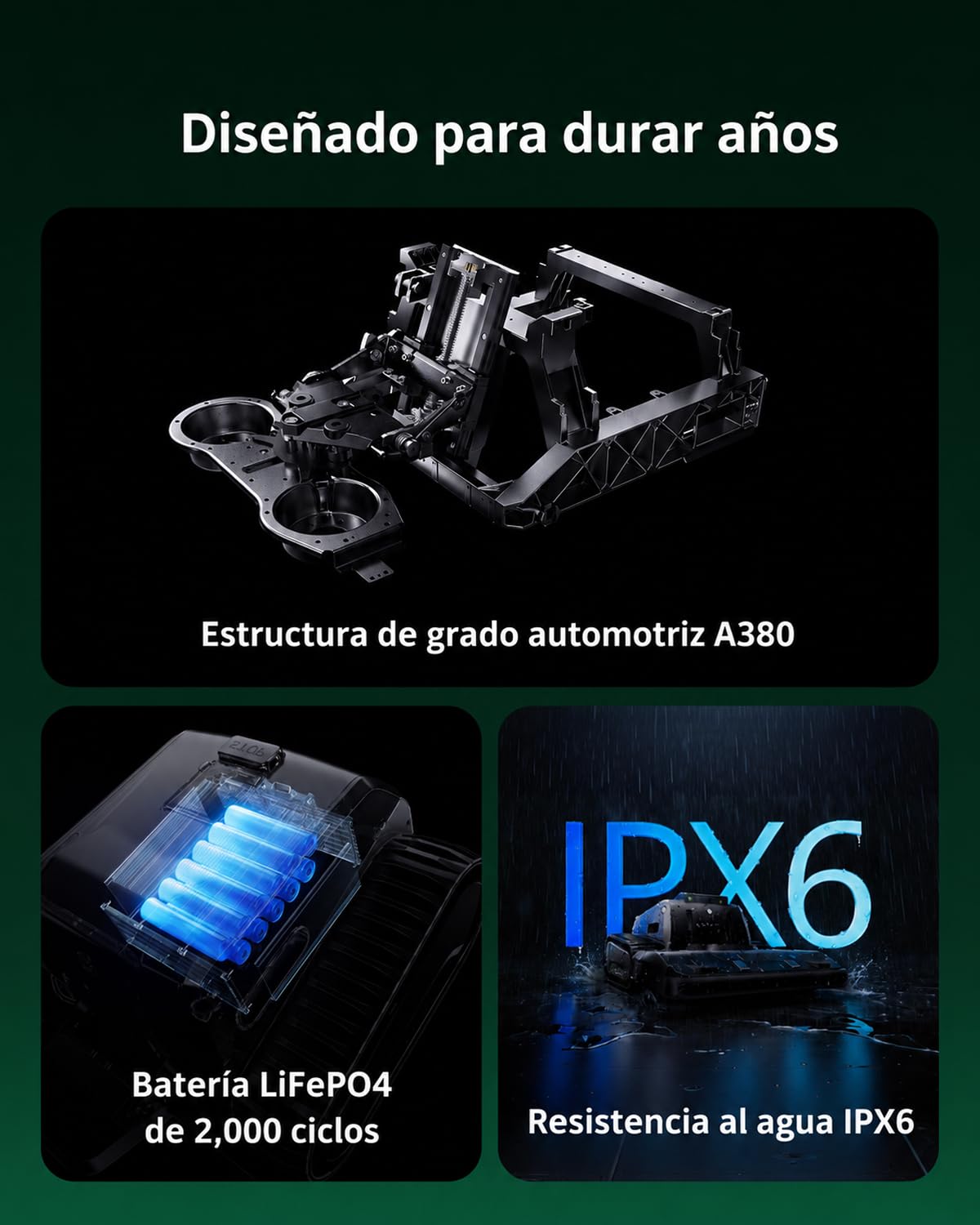 Lymow One Plus Robot Cortacesped sin Cable Perimetral, Evitación de Obstáculos con IA, Pendientes de 45°, Doble Cuchilla Rotativa SK5, Altura de Corte 30-100 mm, RTK+VSLAM, Gestión de 80 Zonas