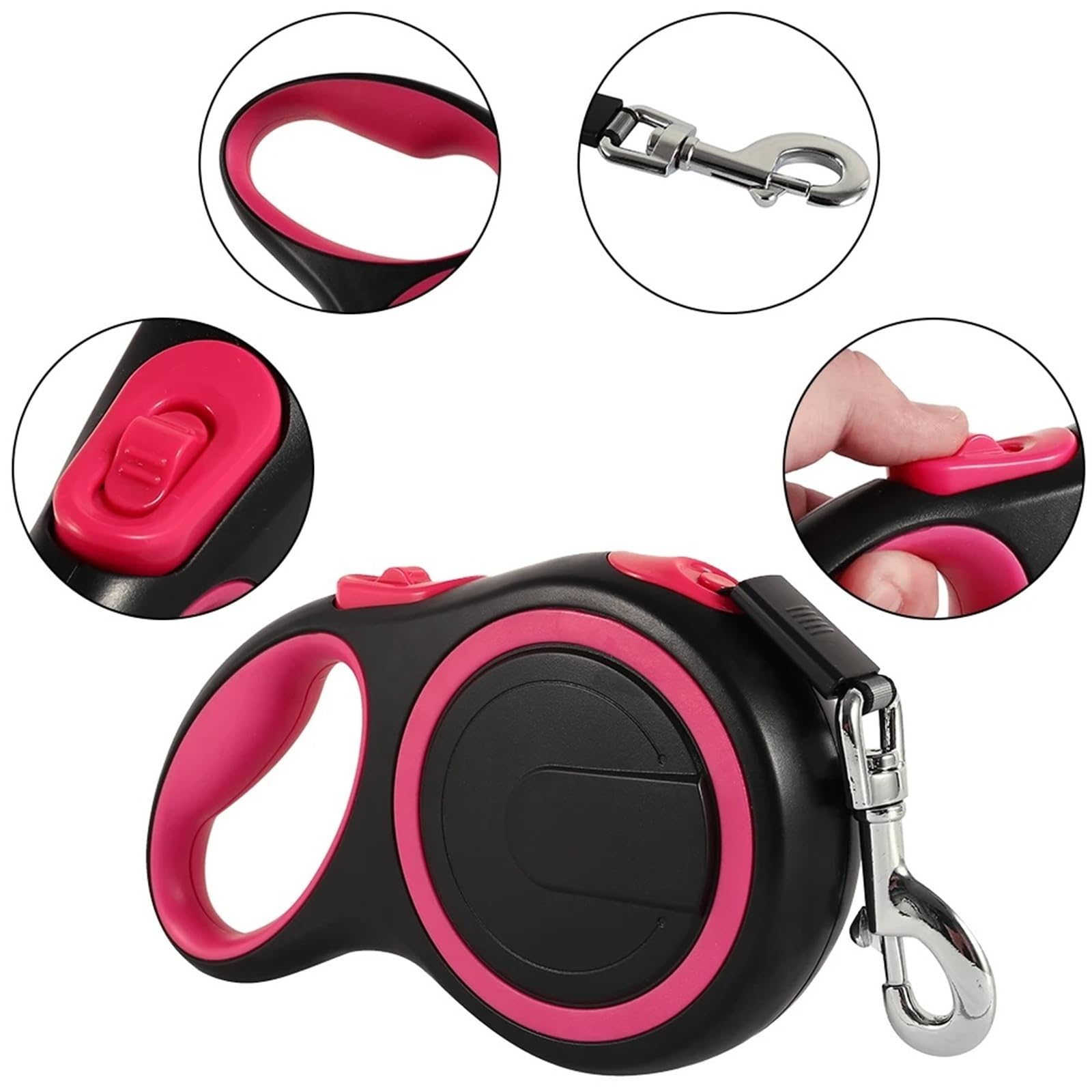 Correa retráctil for Perros de 8 m, Correa Extensible automática de Nailon for Perros pequeños y medianos(Orange 8M)