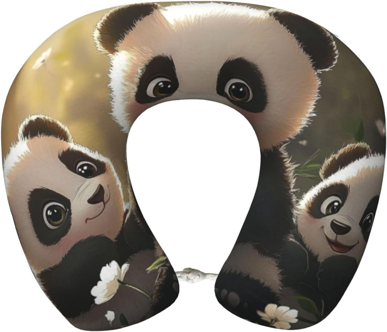 ZSUUGJ Oreillers de voyage en forme de panda mignon pour la tête, le cou, l’avion, pour voiture, train, avion, bureau et utilisation à la maison