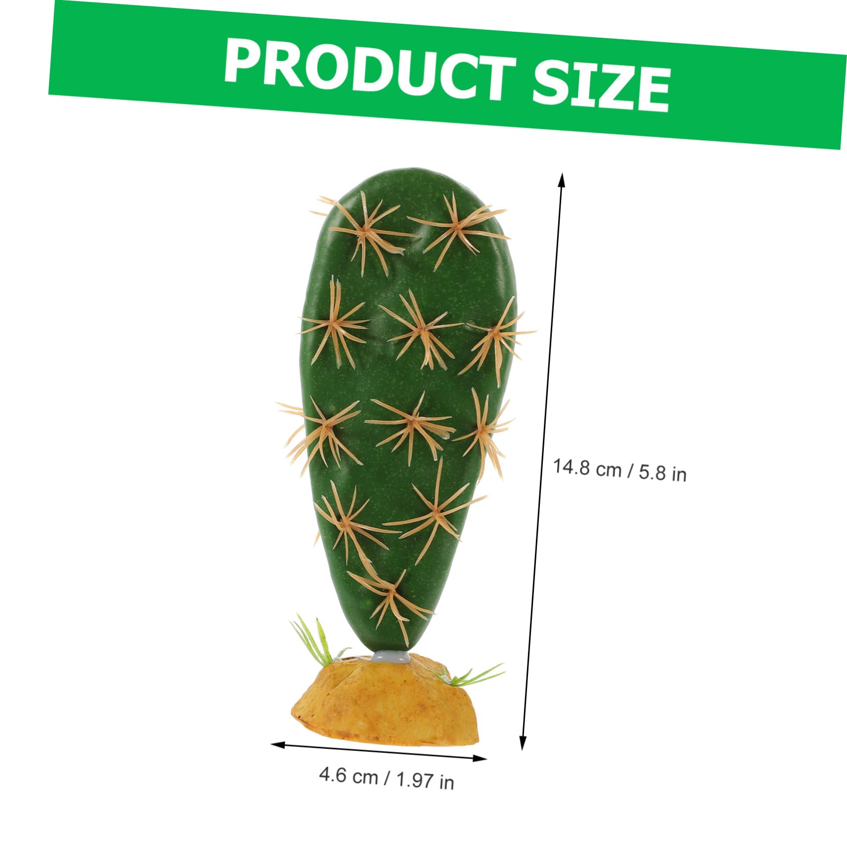 BCOATH Reptile Habitat Decoration Lifelike Cactus Plant for Terrarium Durable and Stable Fake Plants for Reptile Tanks for Snakes Lizards and Amphibians