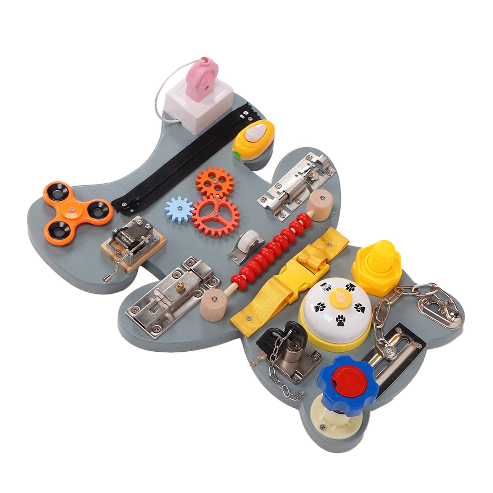 Sonew Tablero Sensorial, Juguete Montessori con Múltiples Actividades para Desarrollar la Motricidad Fina, Tablero Sensorial Táctil para Niños y Niñas de 3, 4 y 5 Años o más.