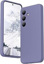 SURPHY Cover Per Samsung Galaxy S24 con Protezione Fotocamera，Silicone Custodia per Samsung Galaxy S24, Grigio lavanda