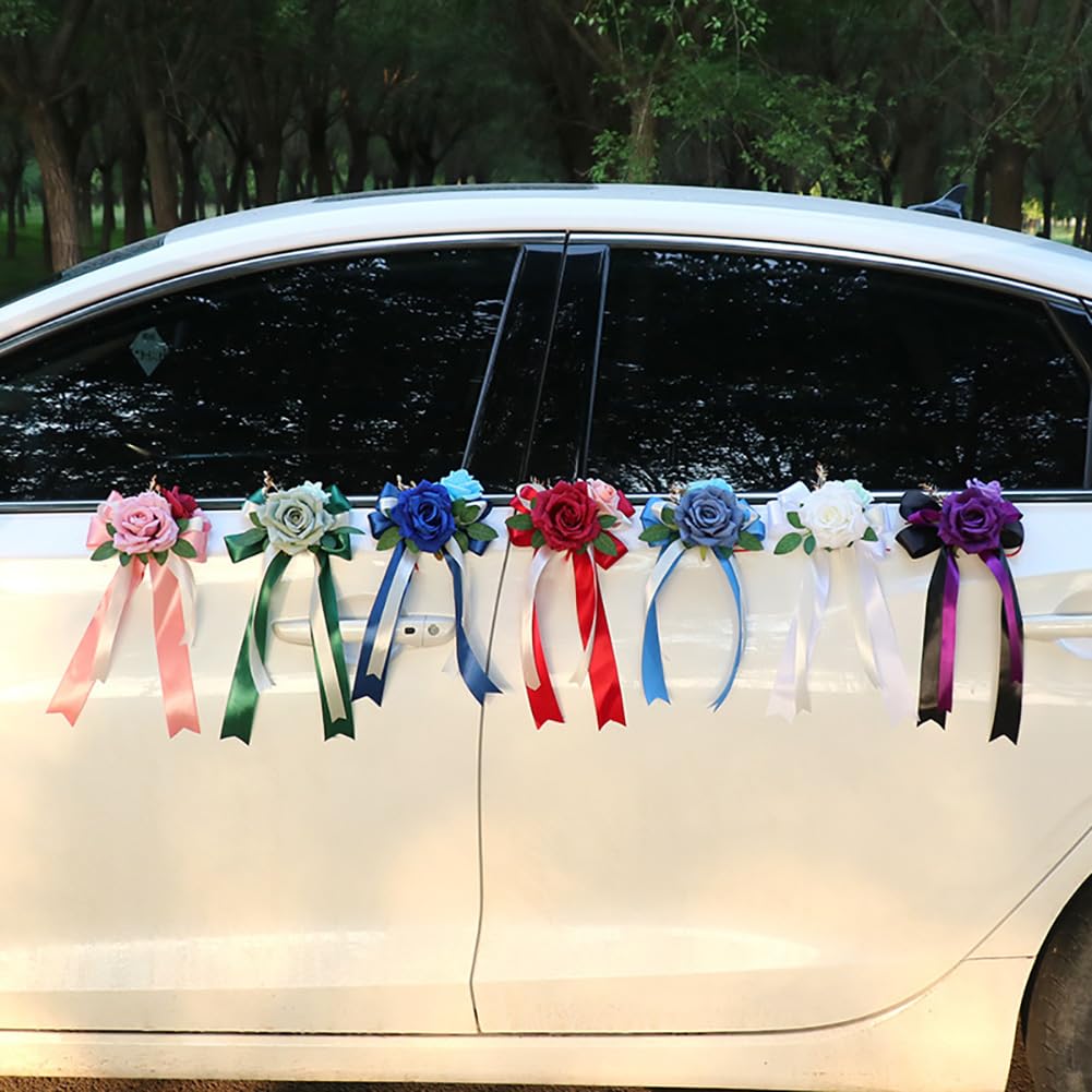 Decorazione per matrimonio, decorazione auto, fiocco, decorazione per auto, fiocco, decorazione per auto, decorazione per matrimonio, decorazione auto, fiocco, bianco, 20 pezzi