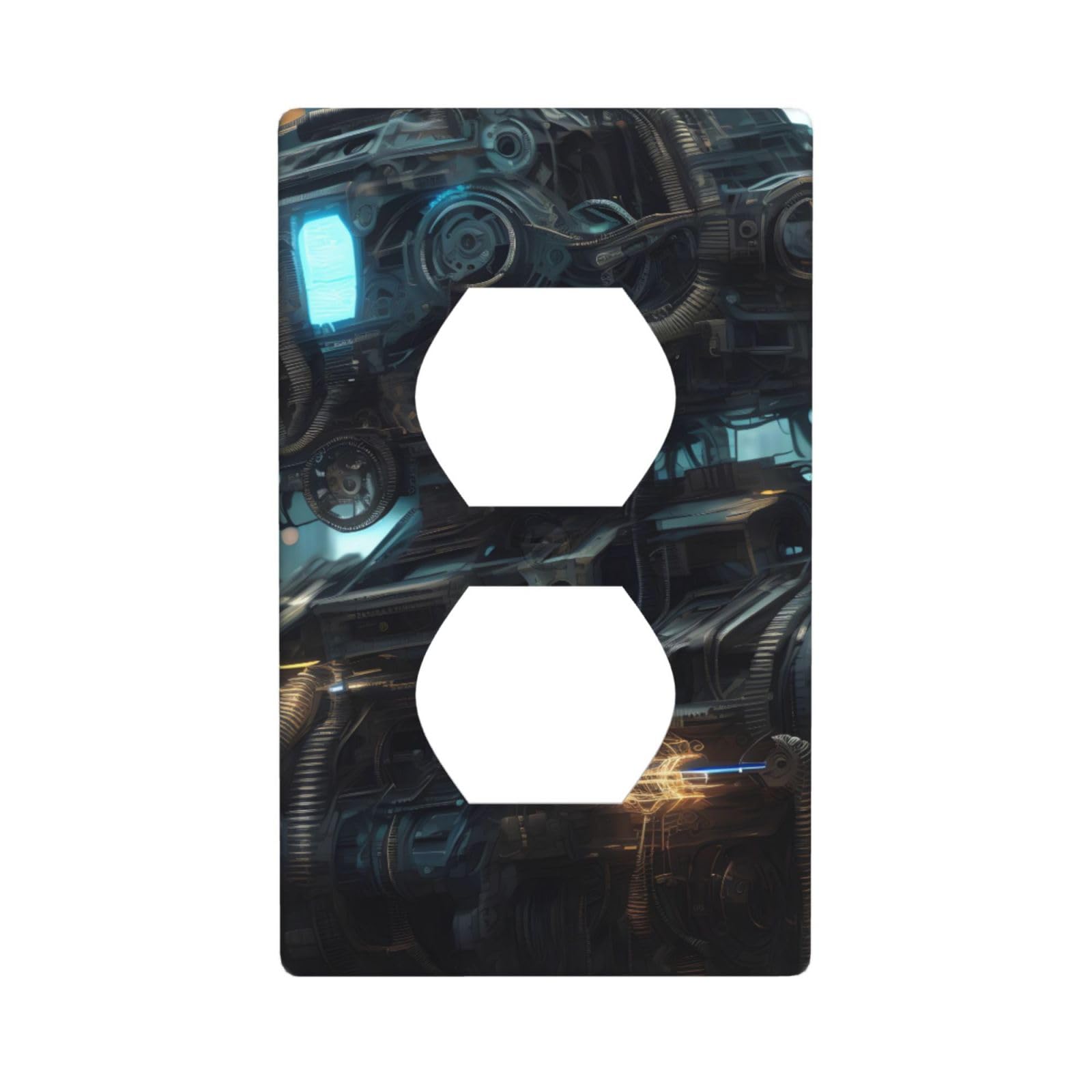 Future Robot Decorative Switch Plate Cover-Unbreakable Polycarbonate Wall Plate for Home Office, 1 Gang with Screws