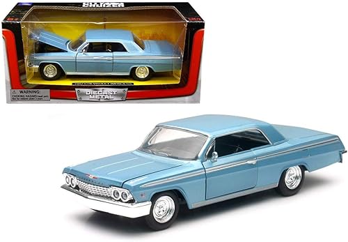 1962 Chevy Impala SS - Modelo de fundición a presión a escala 1:25 azul por New Ray
