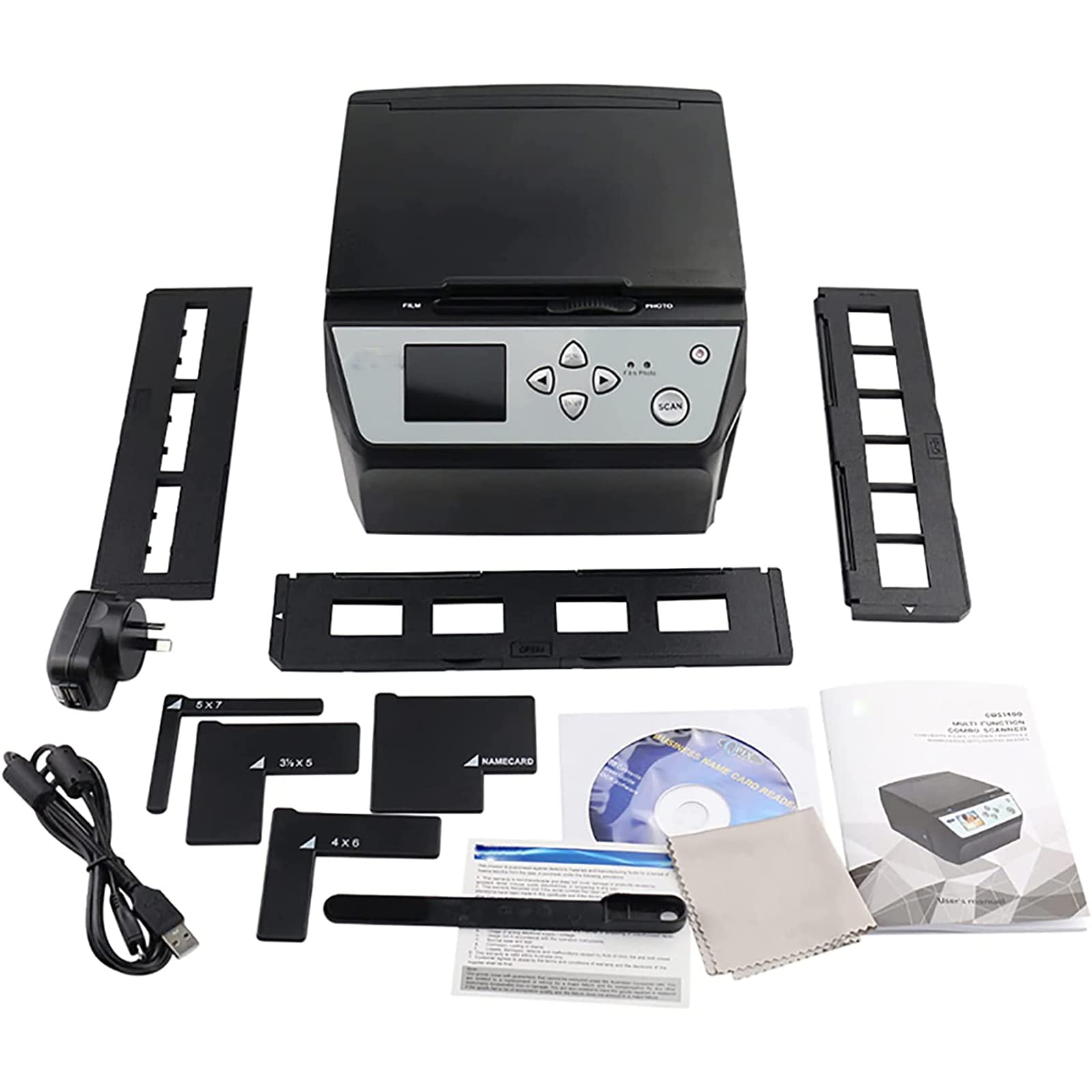 Scanner per film, ad alta risoluzione da 22 MP per 135 pellicole e diapositive da 35 mm, converte negativi in foto digitali JPG, uscita USB supportata