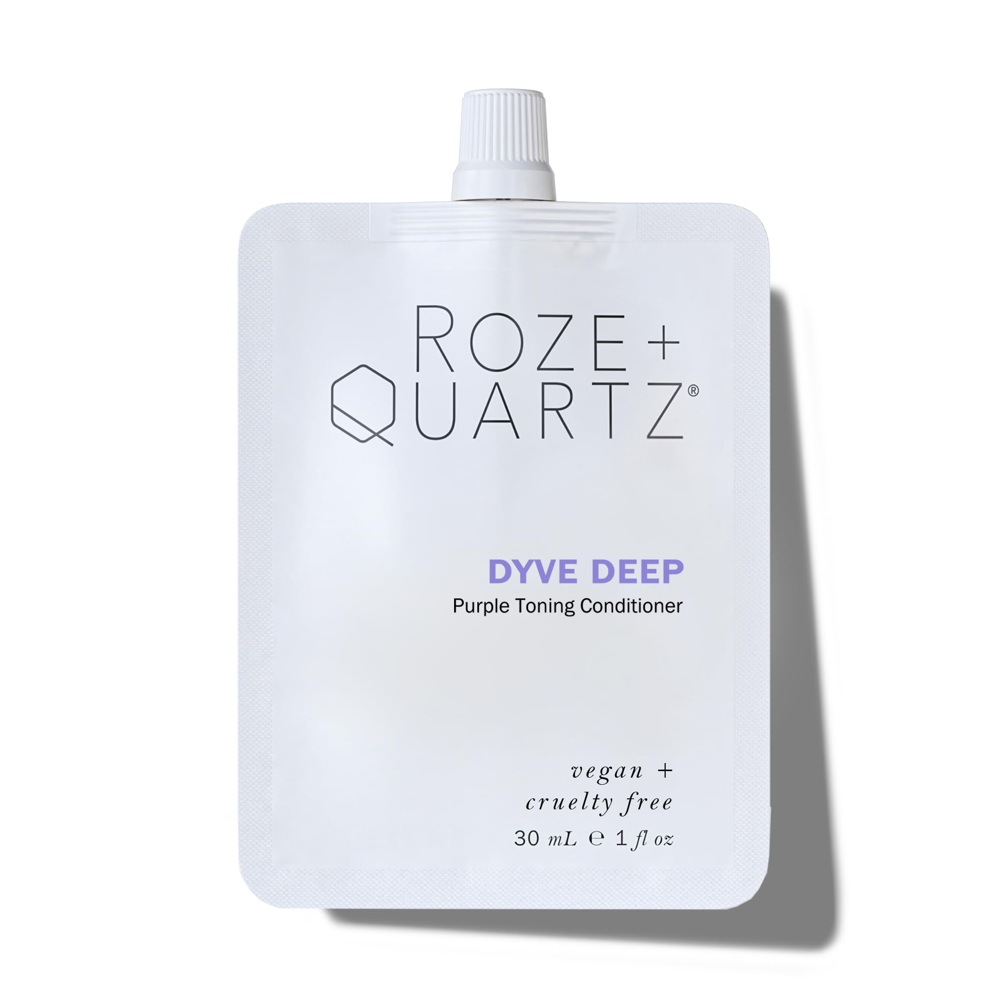 Roze + Quartz® Dyve Deep Conditioner • Purple Toning Conditioner for Blonde, Silver/Gray + Highlighted Hair (1oz)