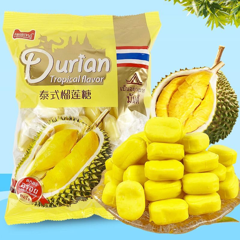 Amazon.co.jp: 榴莲糖 正宗泰国风味特浓榴莲味奶糖水果糖（500g