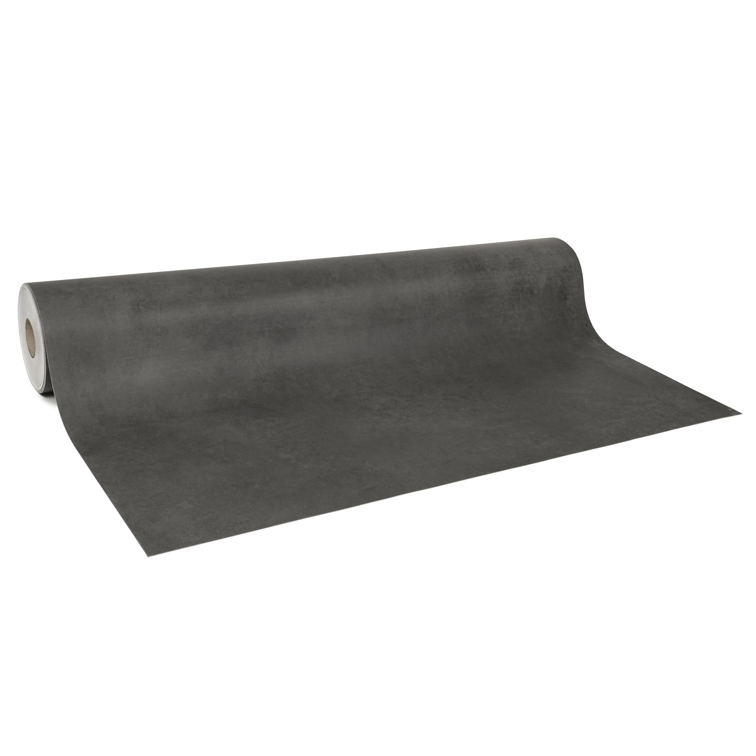 GIURI TESSUTI - Pavimento in PVC - Collezione Prestige - Rivestimento per superfici in Vinile Impermeabile con texture Antiscivolo e supporto Insonorizzante (H. 200 cm, LUNAR DARK)