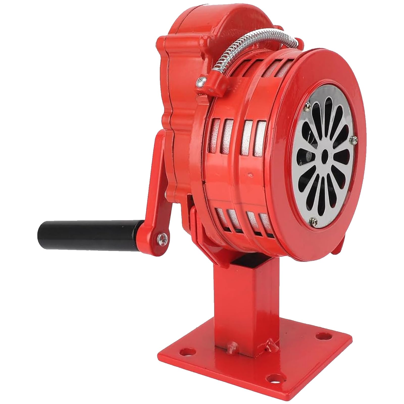 Herramienta de alarma de emergencia de 110 dB, alarma de manivela roja, alarma manual para seguridad al aire libre, bocina de manivela de supervivencia
