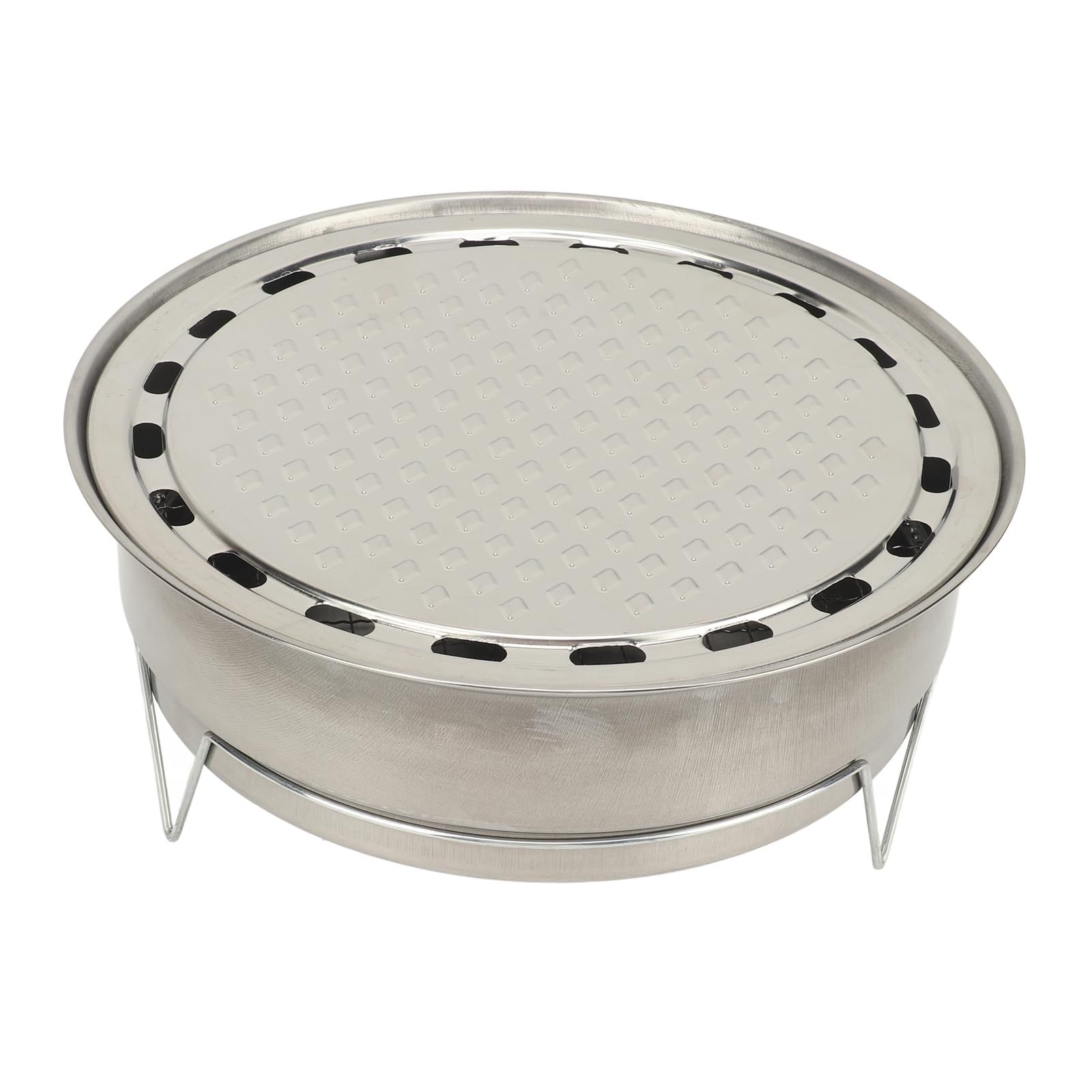 Gril à charbon de bois portable compact Domary poêle de camping extérieur et pique-nique rond
