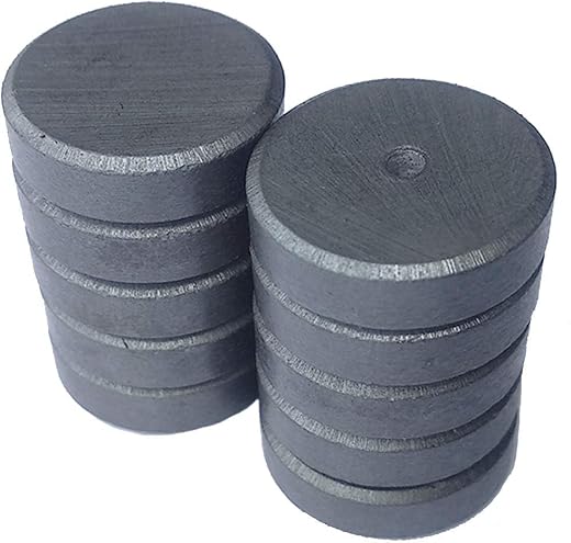 LifeKrafts Ceramic Magnets | 18×5 mm Round Disc | Pack of 10 | Grade 11 Small Strong Magnets | Multipurpose DIY, Craft, Re...