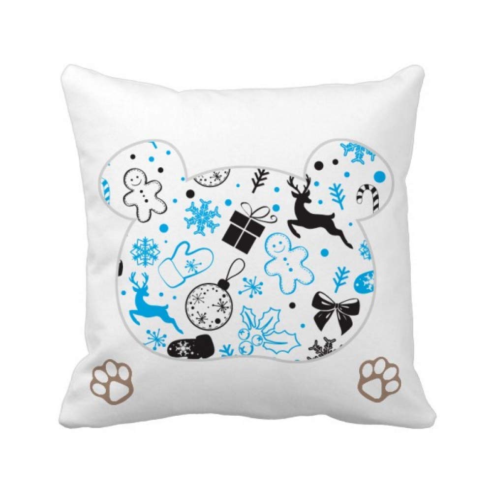 Housse de coussin flocon et élan pour une déco de Noël cocooning au salon