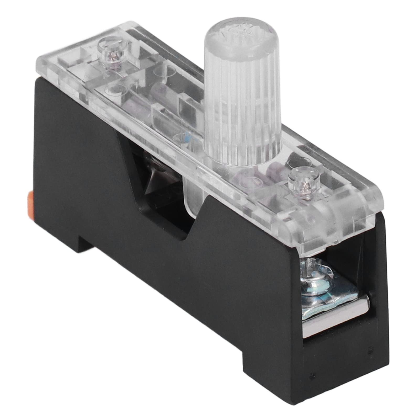 Portafusibles, Portafusibles de Montaje en Riel de 1 Poste 250V 10A para Fusible de 6x30 Mm, con Luz Indicadora de Trabajo, Instalación en Riel de 32 Mm, Carcasa de bajo Voltaje, para