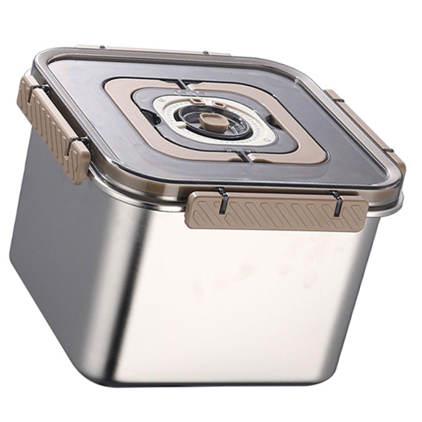 Fazvncv Stainless Steel Square Bread Storage Container 4500ML with Date Display and Handle for Kitchen and Travel Rustless Bread Storage Container Rustless Kitchen Planner Supervisor with Handle