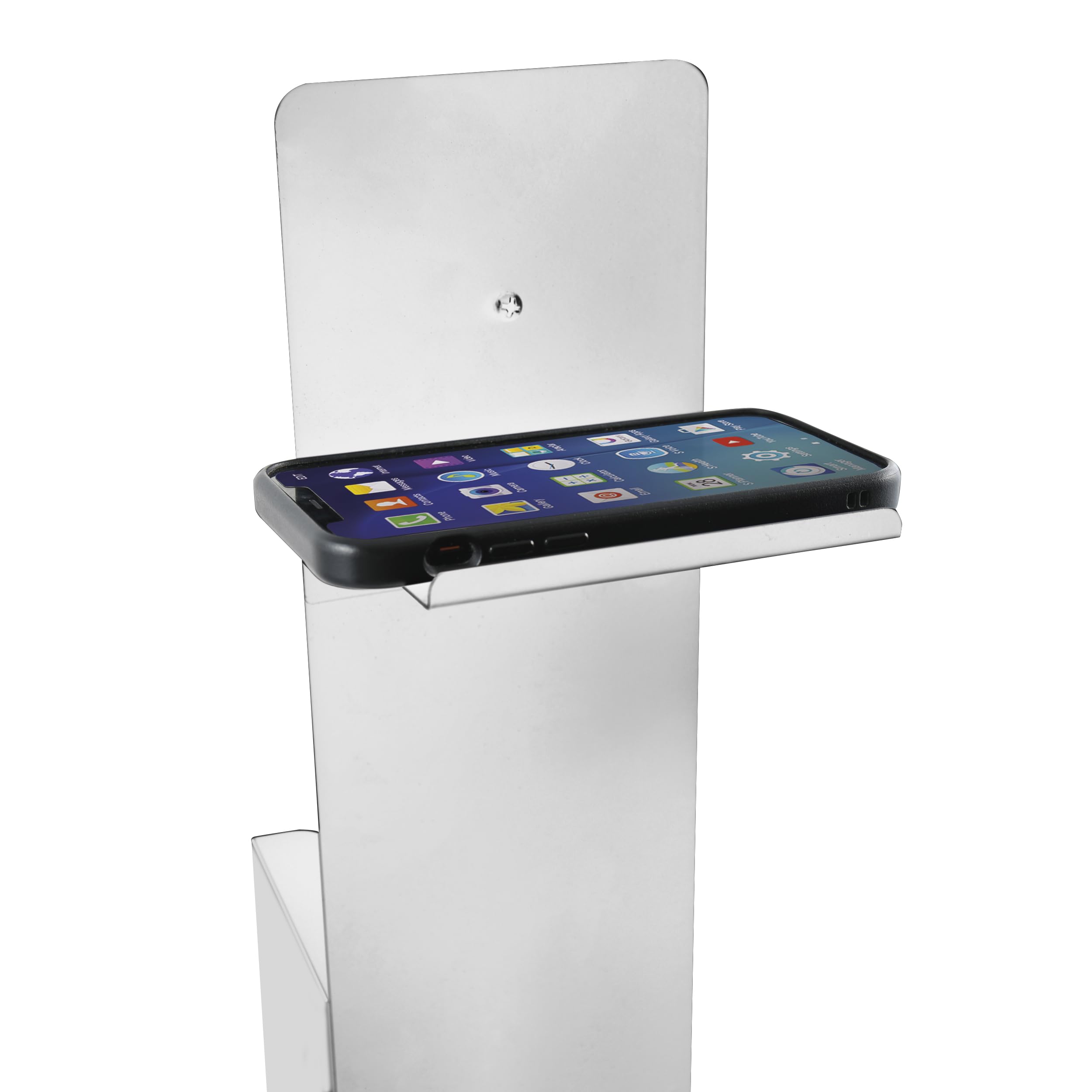 Spirella Combiné WC avec Support Smartphone Acier & Bambou Yoni Blanc Mat
