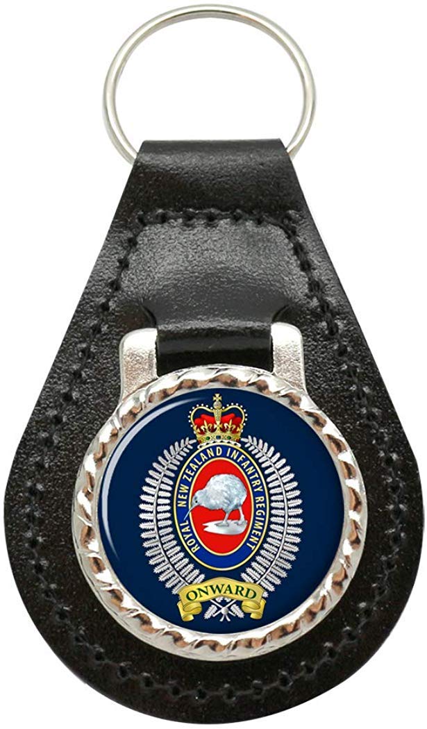 Giftshop UK Royal New Zealand Infantry Regiment, New Zealand Army Leather Key Fob
