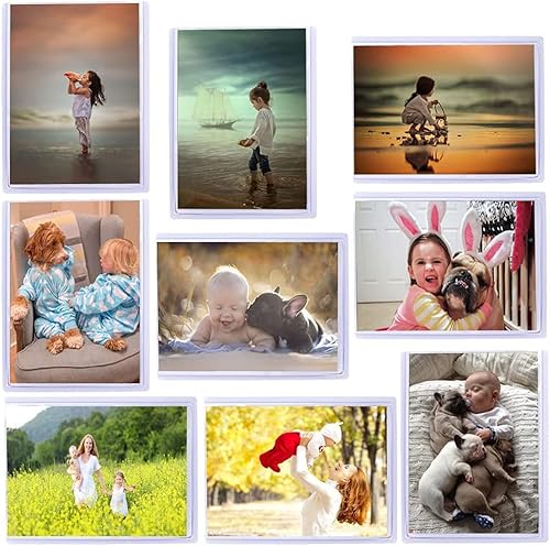 Sooyee 8 Pack 8.5X11 Magnet Photo Frame Refrigerator,Magnetic Picture Holder, Magnetic Picture Frame Fridge,White #TOP4