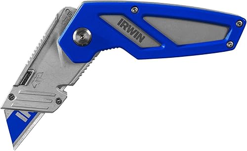 Miniatura 9 de IRWIN Cuchillo utilitario plegable con almacenamiento de cuchillas 1858319 azul