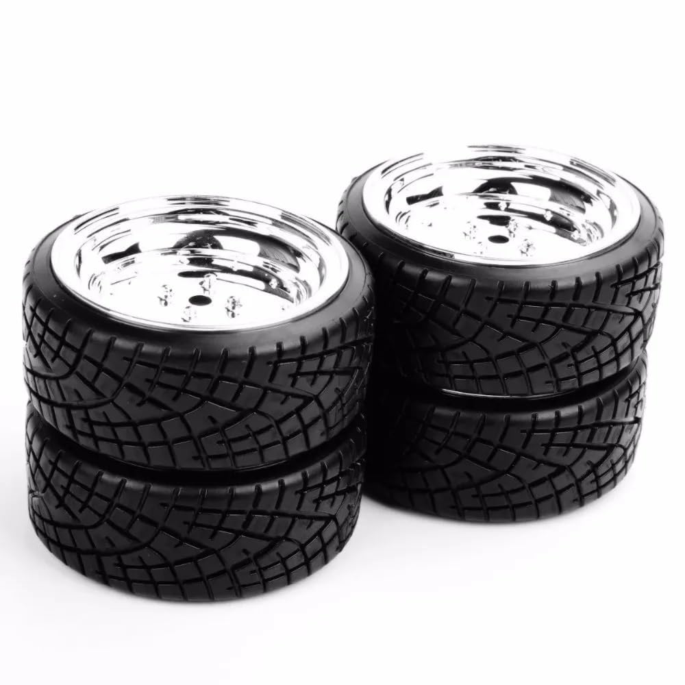 Cerchioni e pneumatici RC in scala 1/10 con offset da 6 mm e esagono da 12 mm compatibili con vari accessori per modelli di auto su strada