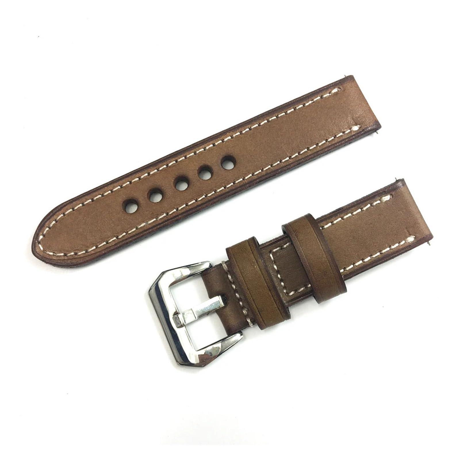 Wachgurt Kuh Leder Retro handgefertigtes Armband 20mm 22 mm 24 mm Vintage Dicke Uhrenbandgurte polierte Schnalle