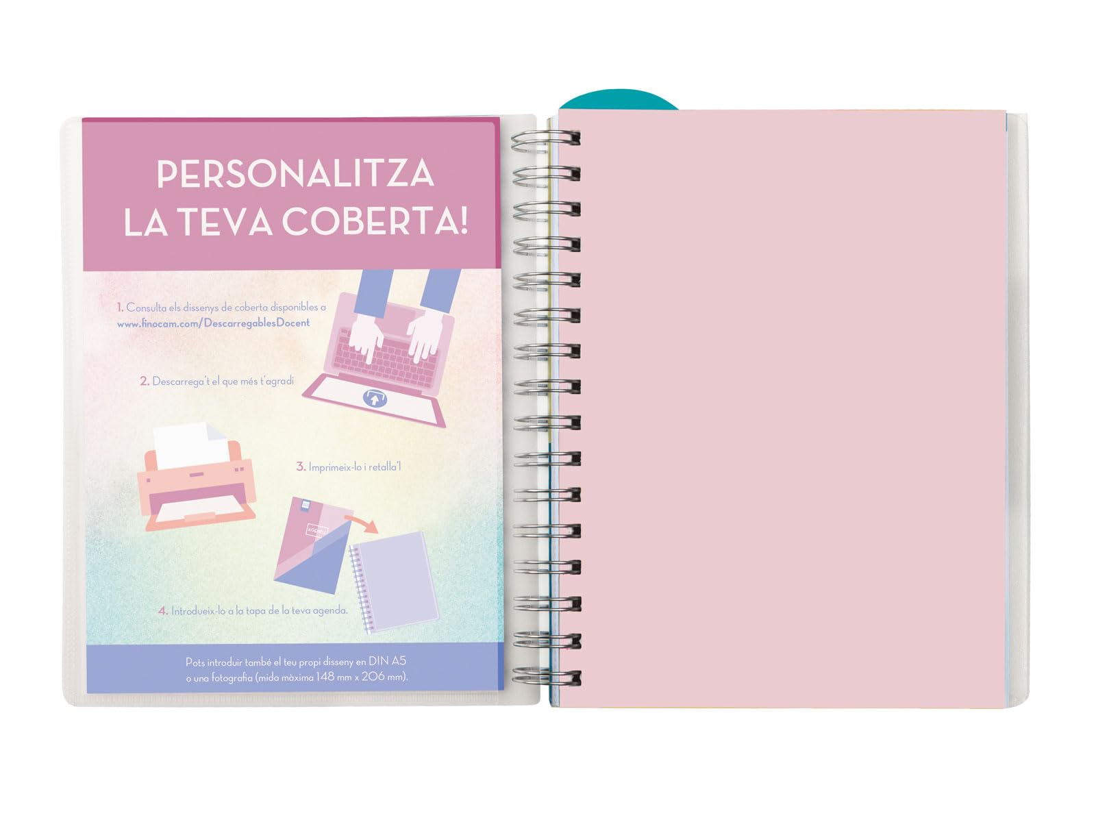 Finocam Docente Magistral Personalizable Agenda Curso 2026 2027 | Semana Vista Horizontal · Septiembre 2026 - Agosto 2027 (12 meses) | Mandala · Idioma: Catalán - Agenda académica - Agenda semanal