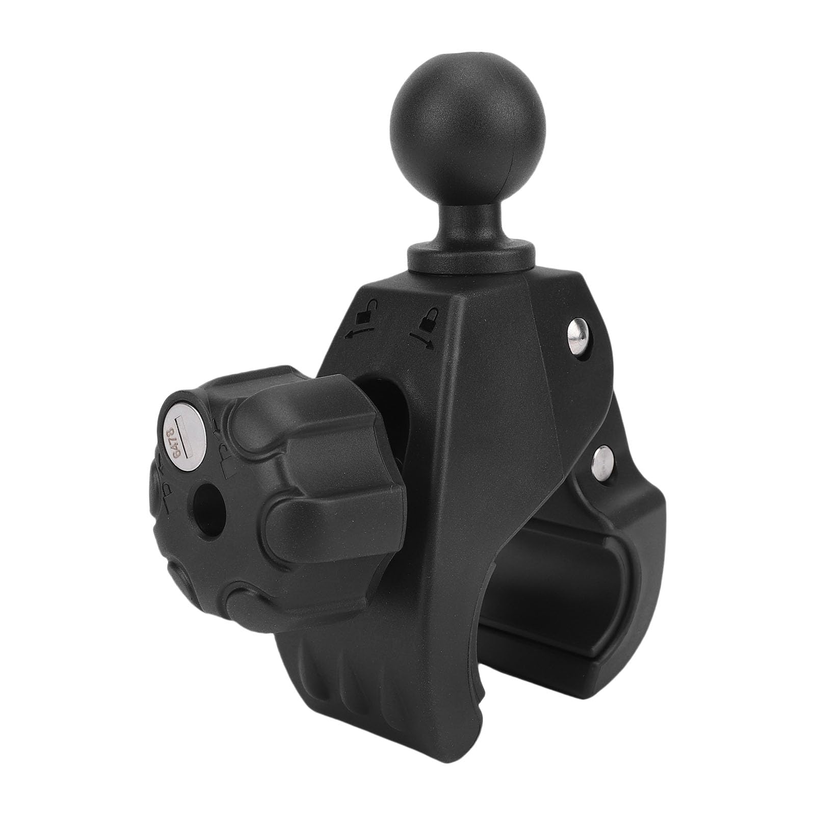 Base de Abrazadera Grande con Bola Segura y Estable para Montaje en Vehículo GPS Diseñada con Acolchado de Goma y Características Antirrobo