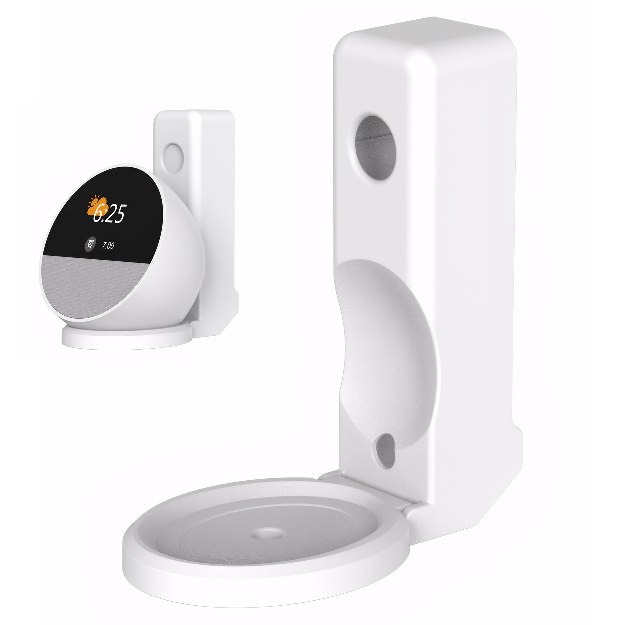 EUIOOVM Soporte de enchufe para spot de pared, soporte para accesorios de altavoces Google, soporte integrado para gestión de cables de pared, accesorios sin taladrar, compatible con Echo Spot