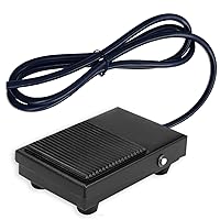 Vista 1 de Interruptor de pedal de pie de potencia momentánea 250VCA 10A SPDT 1NO1NC Interruptor de pie resistente con cable de 6 pies, color negro