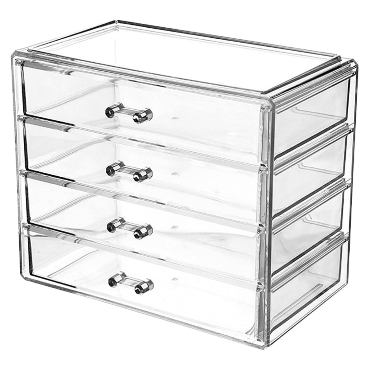 Ciieeo Kosmetikaufbewahrungsbox aus Acryl mit Vier Schubladen, Transparent