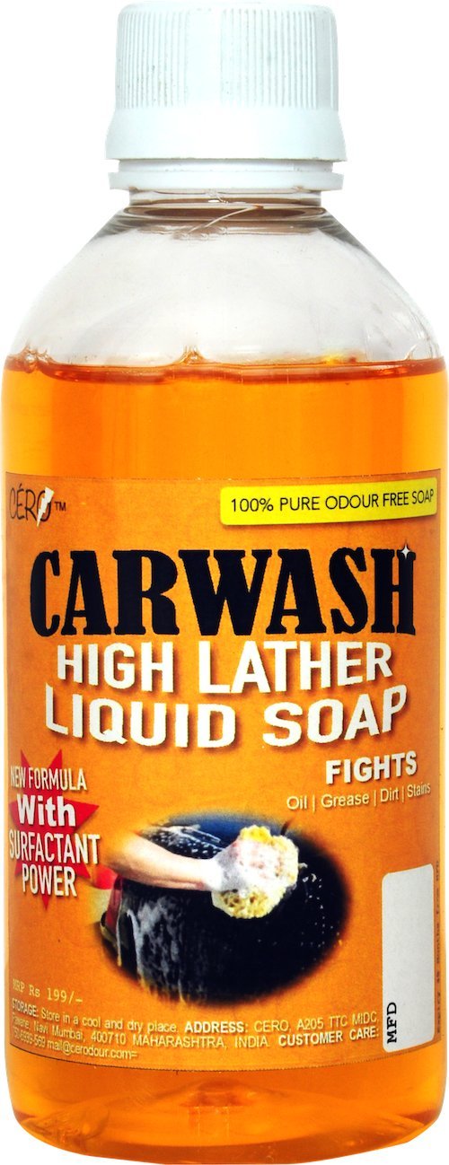 CERO Carwash High Foam Liquid Soap 100% Odour Free Soap (200ml)