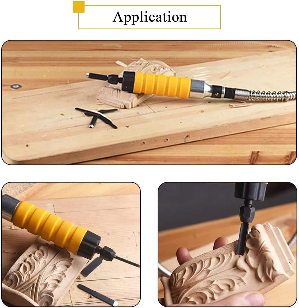 YUCHENGTECH 1280W Electric Chisel Carving Tool Upgrade 28000RMP Electric Wood Chisel Electric Woodworking Chisel Carving Tool (110V)