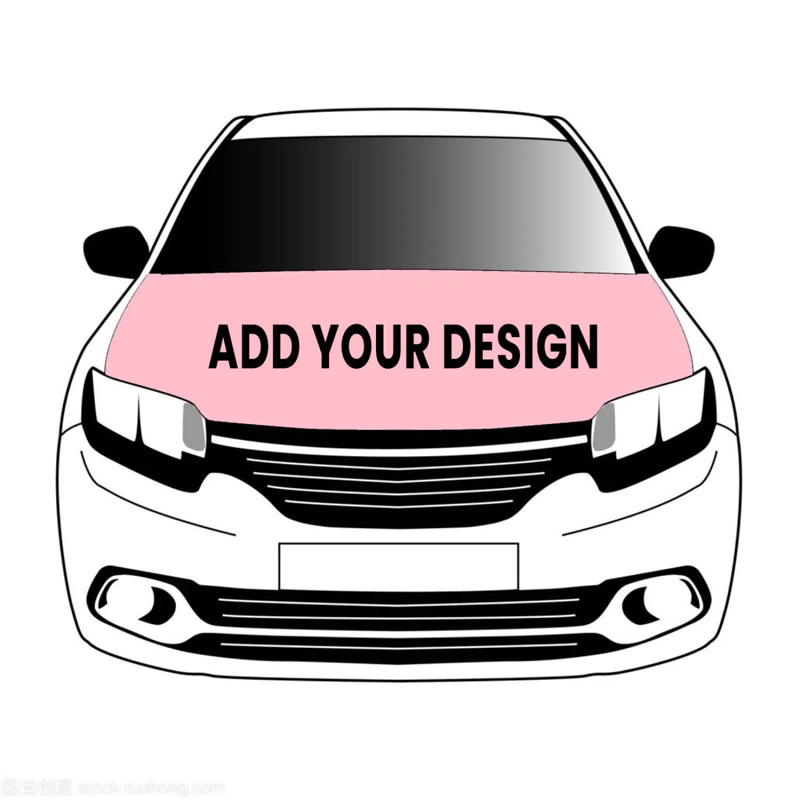 Personalizzata Protezione Cofano Auto - Bandiere Copertura Protettiva Avvolgimento Super Elastico Lavabile