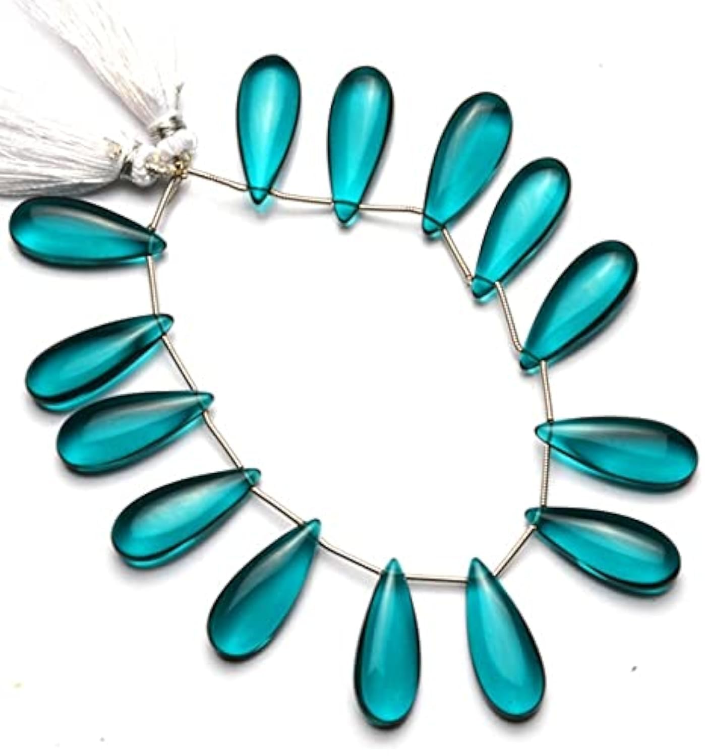 Perles en quartz hydro couleur apatite pour concevoir des bijoux raffinés