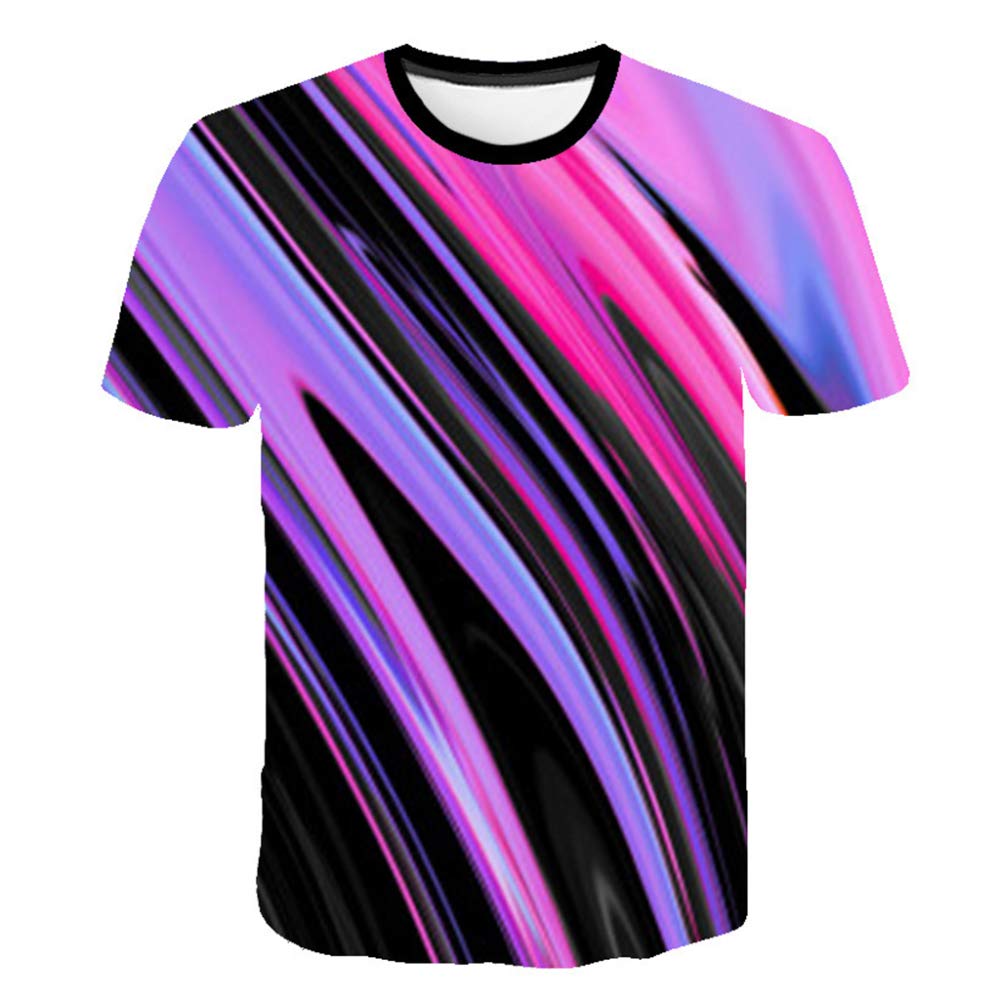 Lozse Unisex 3D T-Shirt Trendy Men's Short-Sleeved T-Shirt 3D Digital Printing