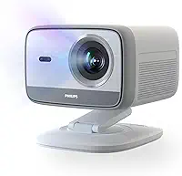 Philips Projetor Neopix 444 4K resolução nativa 1080p 500 lúmens, som estéreo ANSI, 10W, foco automático, cabo HDMI Keystone para USB-C incluído branco