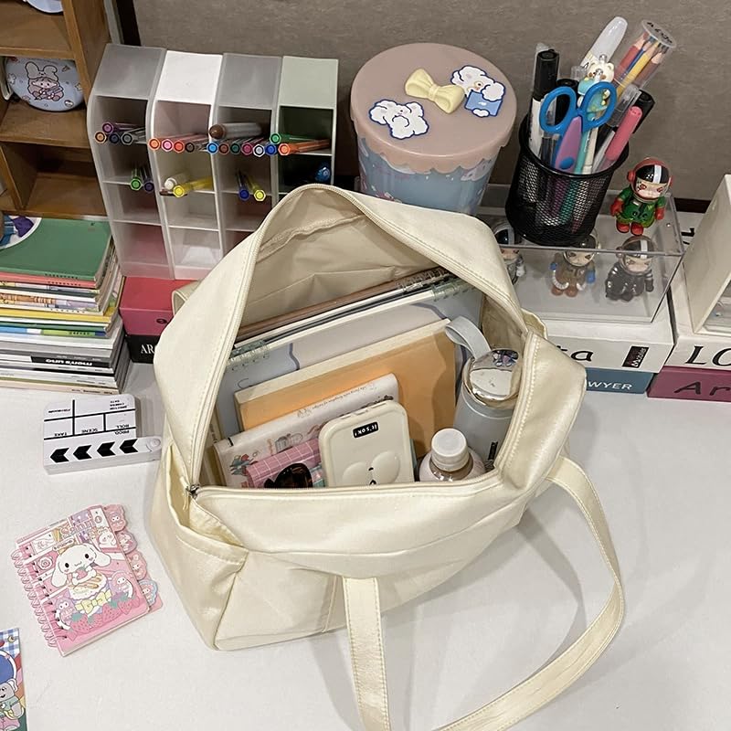 Bolsa de gimnasio para mujer, bolsa de viaje para fin de semana, bolsa grande y ligera para la noche, para fitness, trabajo, yoga, hospital y viajes, color amarillo pálido - 4