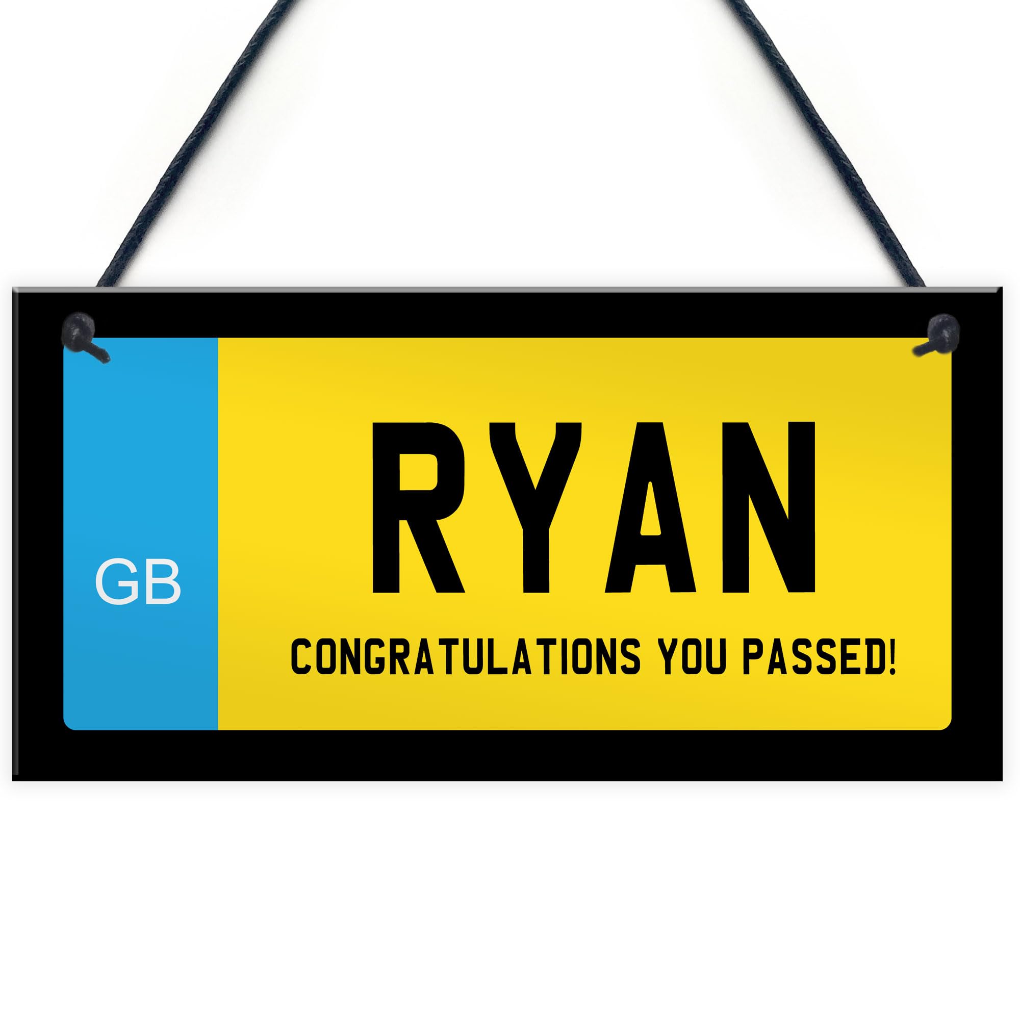 Red Ocean Driving Test Personalised Number Plate Plaque Congratulations You Passed New Driver Congratulations Gift Daughter Son Friendship Gift