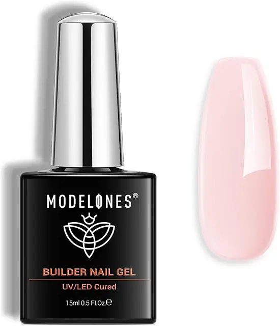 Modelones 8-in-1 Barely Pink Hard Gel Nail Builder - 15ml