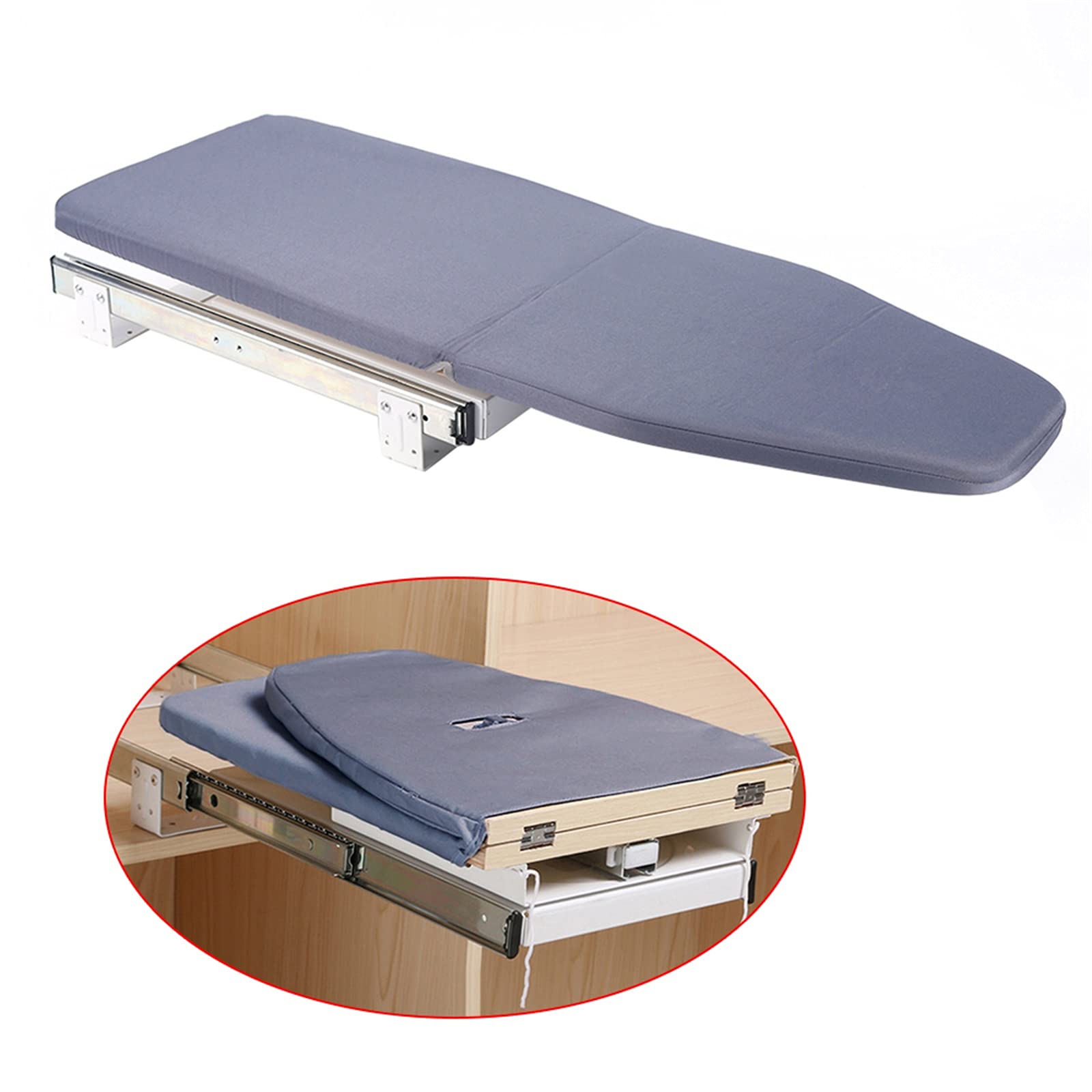 Tabla de planchar extensible a 180 grados, tabla de planchar plegable, 80 x 31 x 15 cm, tabla de planchar retráctil, tabla de planchar pequeña para casa, armario