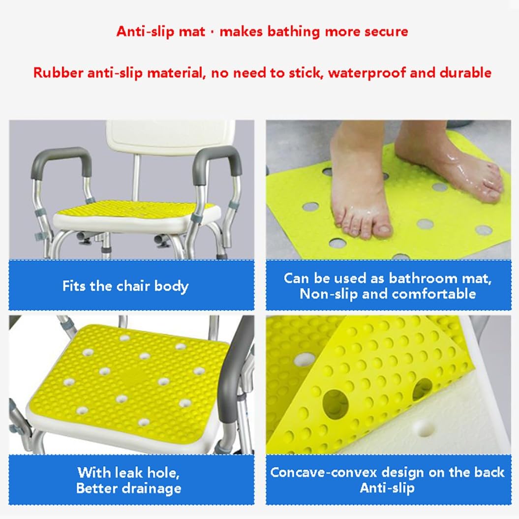 Taburete de Ducha Antideslizante Silla de Ducha Ajustable en Altura Taburete Baño Adulto Silla para Ducha para Personas Mayores Banqueta Ducha minusválidos, Ancianos A