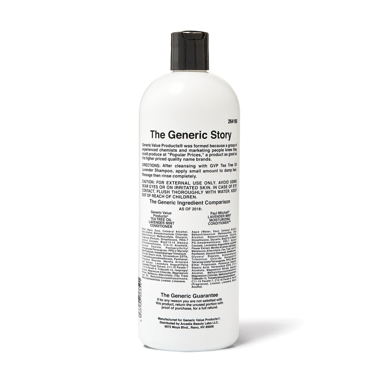 Generic Value Products Tea Tree Oil Lavender Mint Conditioner, Hydrates and Detangles, Invigorating Fragrance, Soothes Scalp, Gluten Free, 33.8 Oz