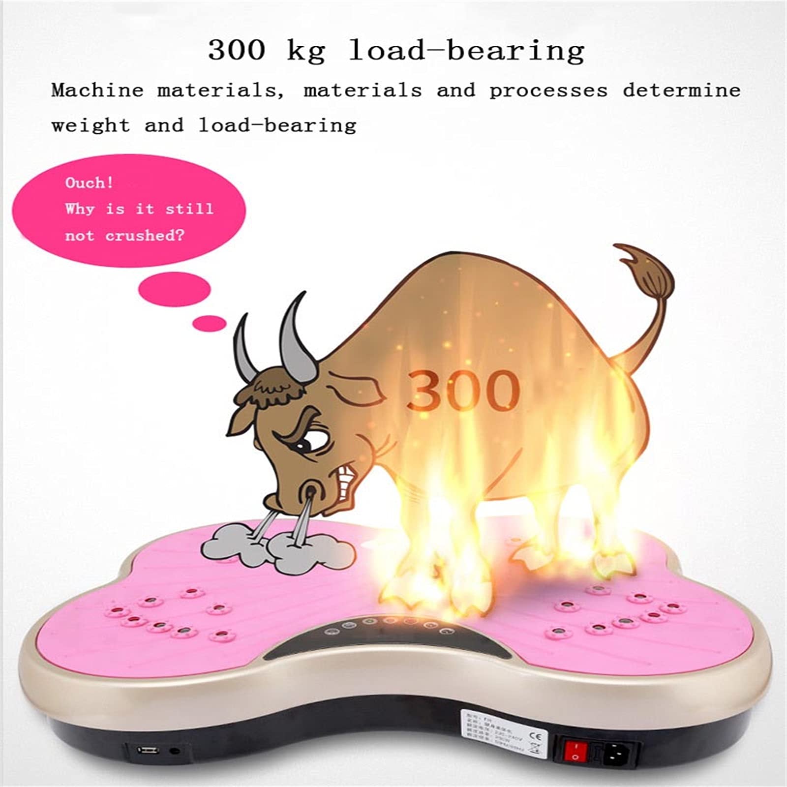 Pedana Vibrante, Macchina per esercizi con pedana vibrante con altoparlante Bluetooth, telecomando, allenatore fitness con vibrazione per dimagrire e tonificare il corpo, carico massimo di 300 libbre.