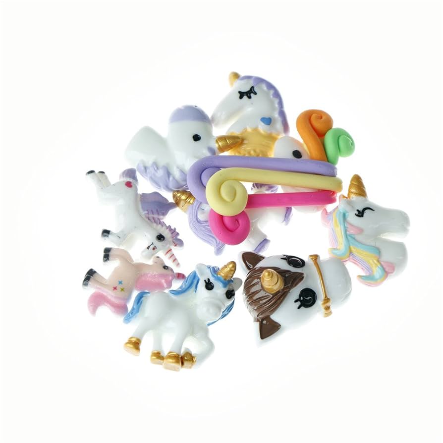 Amazon.co.jp: 50個 ミックスロット ユニコーンチャーム