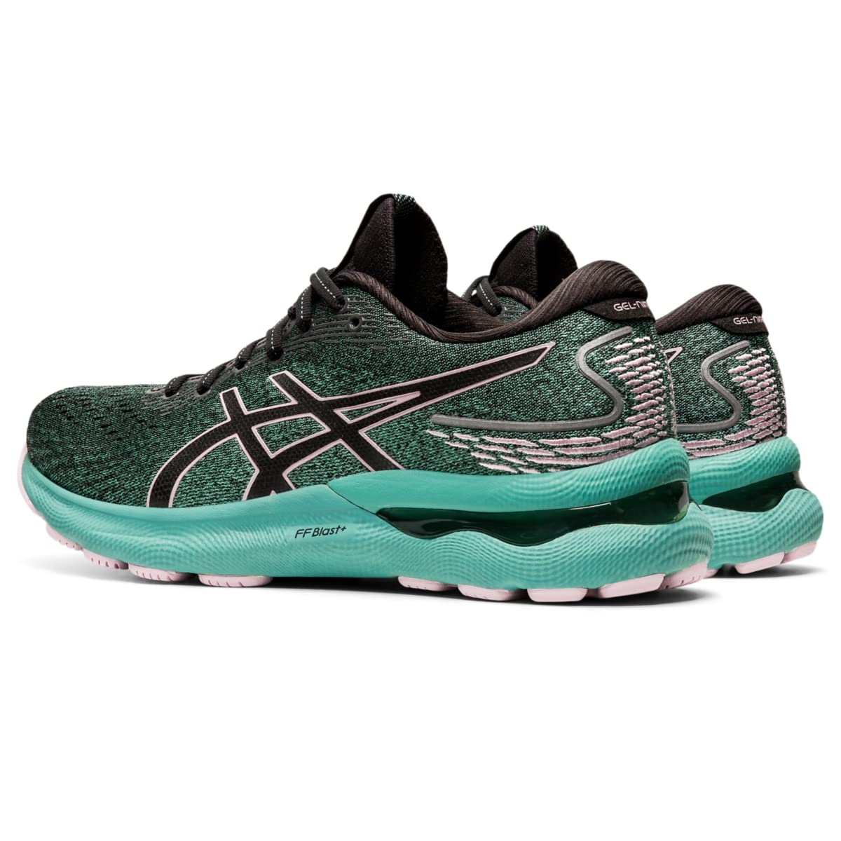 ASICS Gel Nimbus 24, Zapatillas de Running Mujeres, Negro/Plateado, 43.5 EU