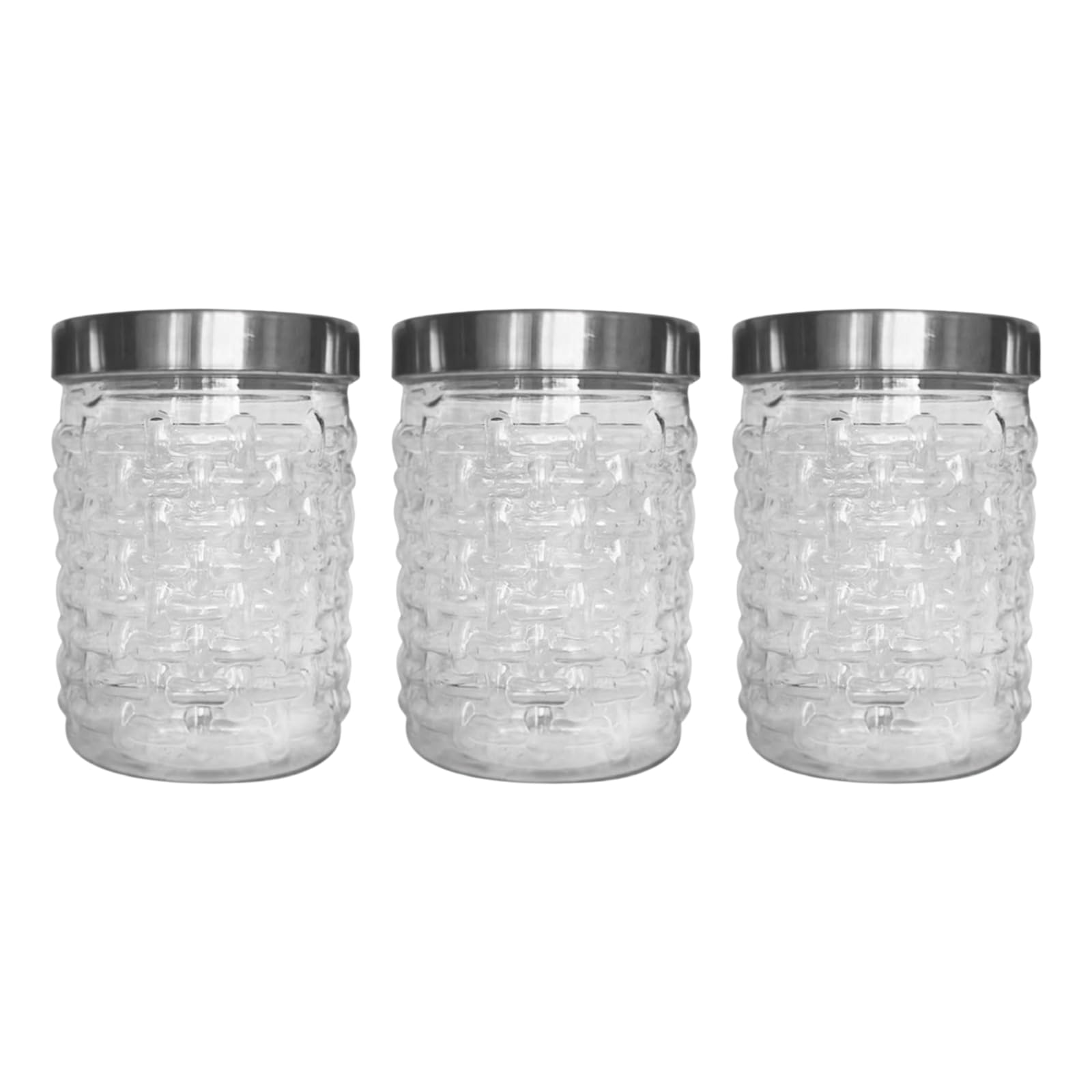 Quanta Transparent Plastic Jar With Silver Lid – Clear Airtight Reusable Storage Container For Kitchen, Crafts, Classroom, Pantry, Juice, Snacks & Office Storage (3, 250Ml)