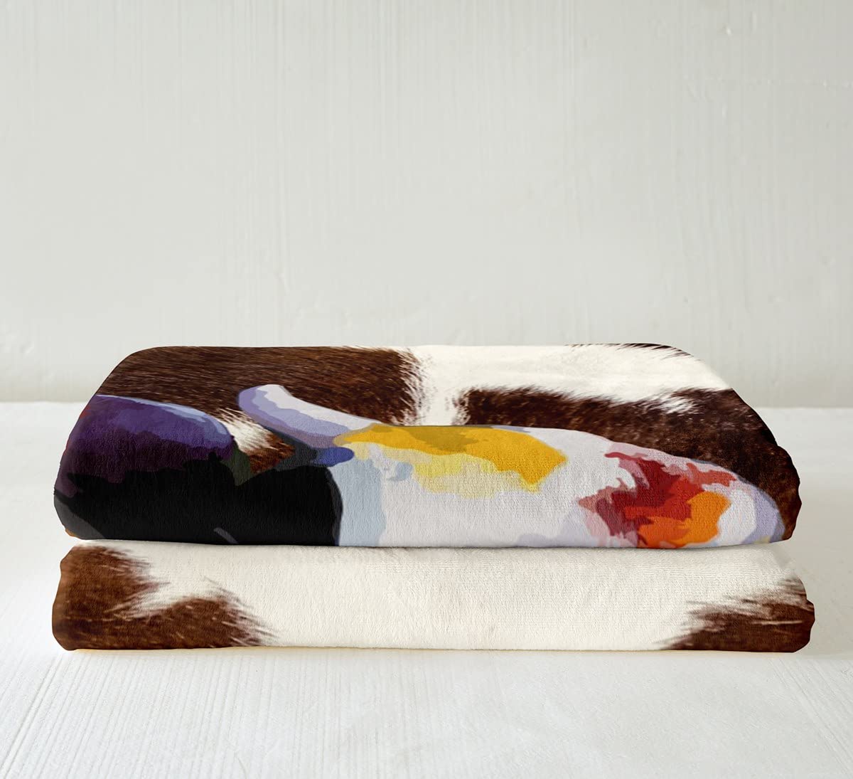 Coperta Pile Morbida Con Stampa Mucca Marrone – 50x60 Cm, Perfetta Per Divano E Letto, Adatta A Bambini E Adulti, Regalo Con Portachiavi Incluso