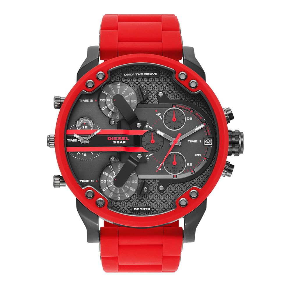 DieselMr. Daddy 2.0 Men's Watch with Oversized Chronograph Watch Dial and Stainless Steel, Silicone or Leather Band