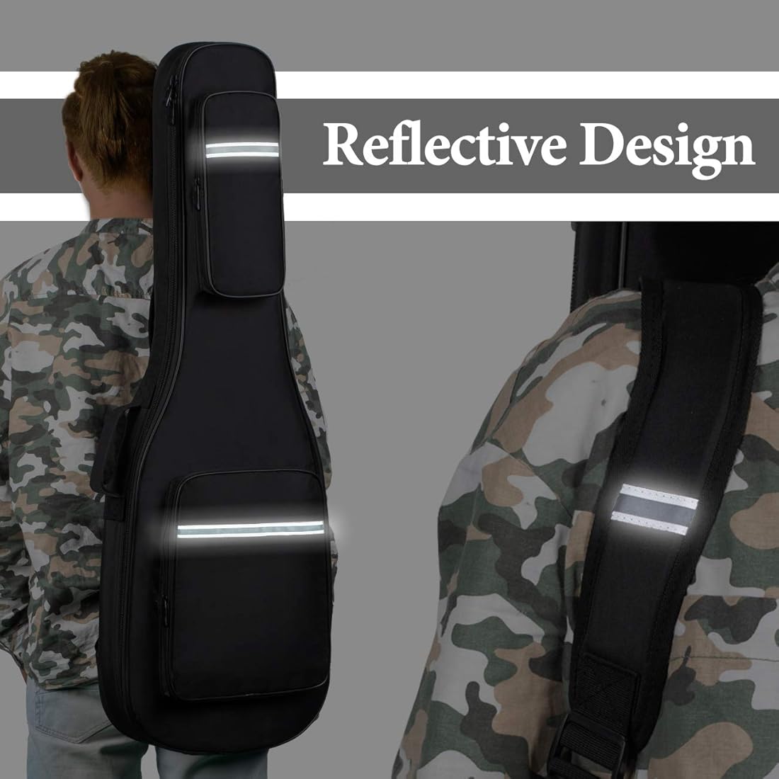 CAHAYA Electric Guitar Bag: Padded Gig Bag Soft Case With Reflective Bands In Nepal At NPR 7262