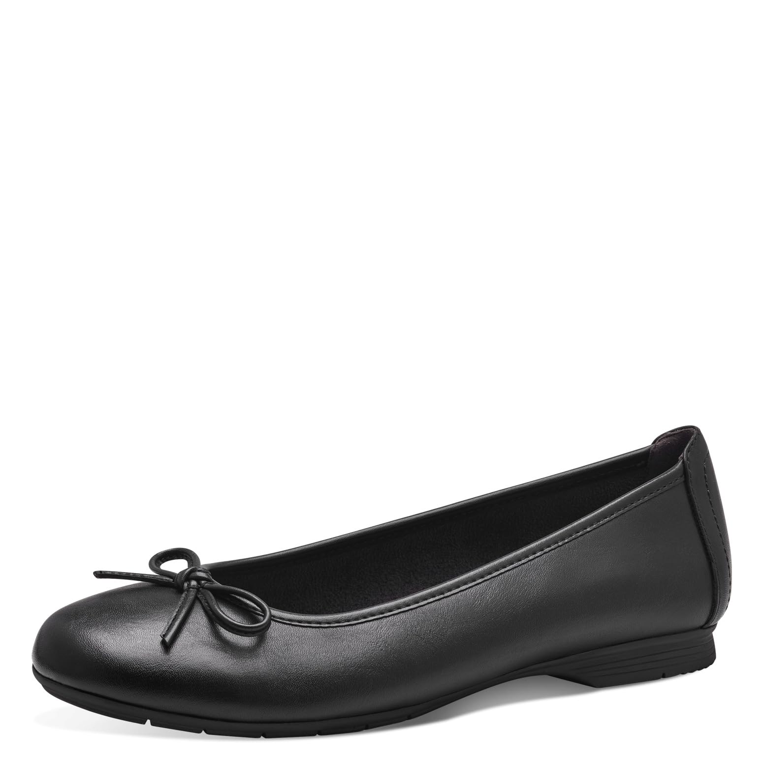 Jana Women’s Ballerinas with Bow Vegan, Black, 6 UK